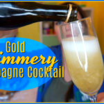 Gold Shimmery Champagne Cocktail!